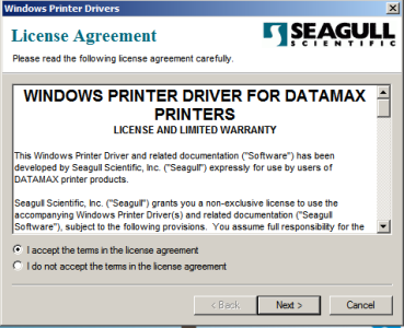 Windows Printer Drivers - License